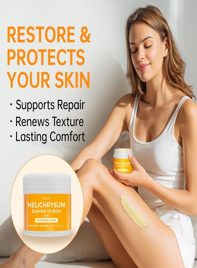 STILIP Helichrysum Balm with Frankincense Essential Oil – Natural Repair & Renewal Face Cream – Soothes Redness, Fades Scars & Smooths Fine Lines – Deep Moisturizing Anti-Aging Moisturizer– 2oz - Image 3